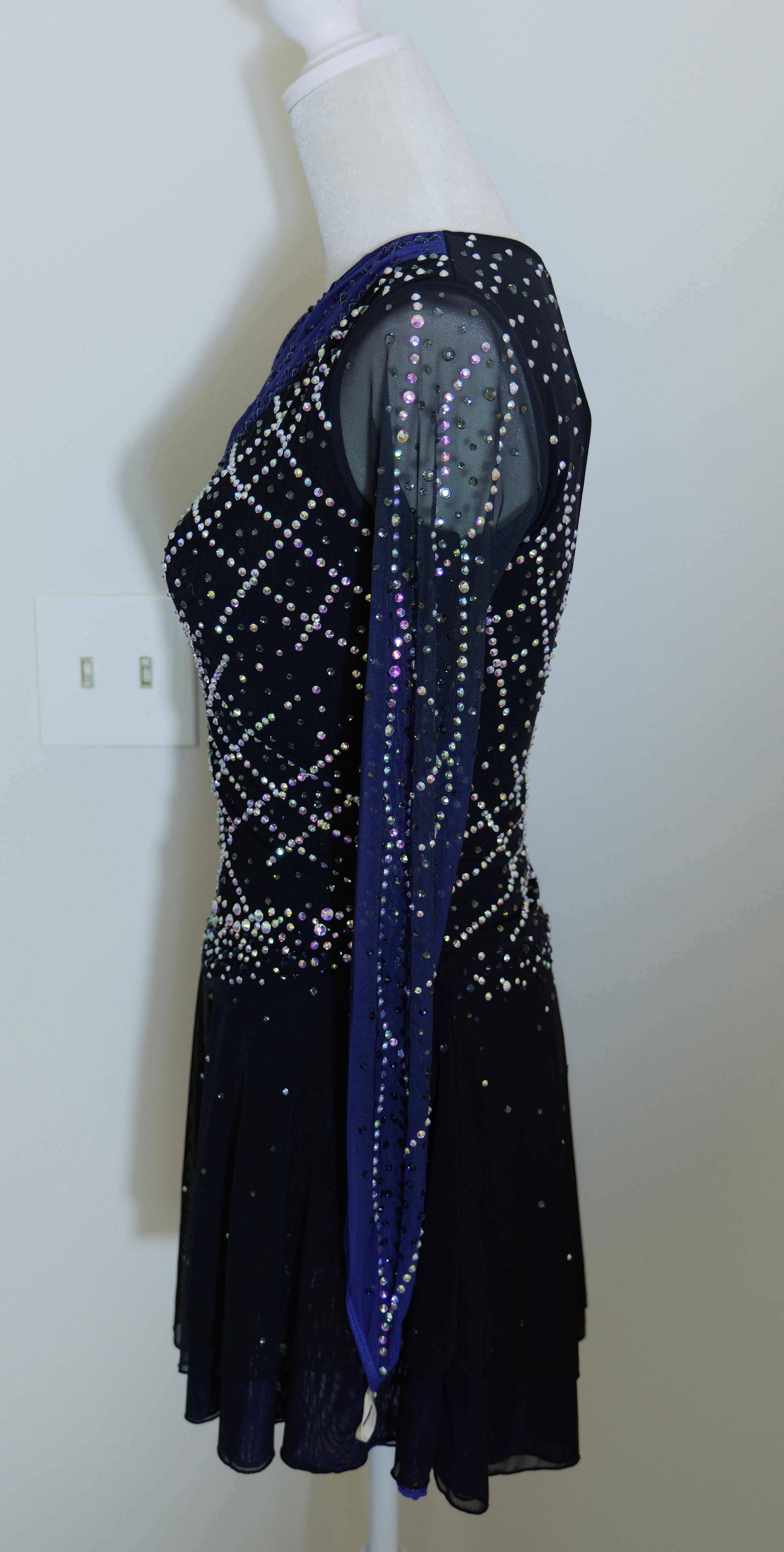 NWT Adult Small Black /Blue freestyle dress