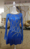 Adult Small Royal Blue Asymmetric Skirt Dress