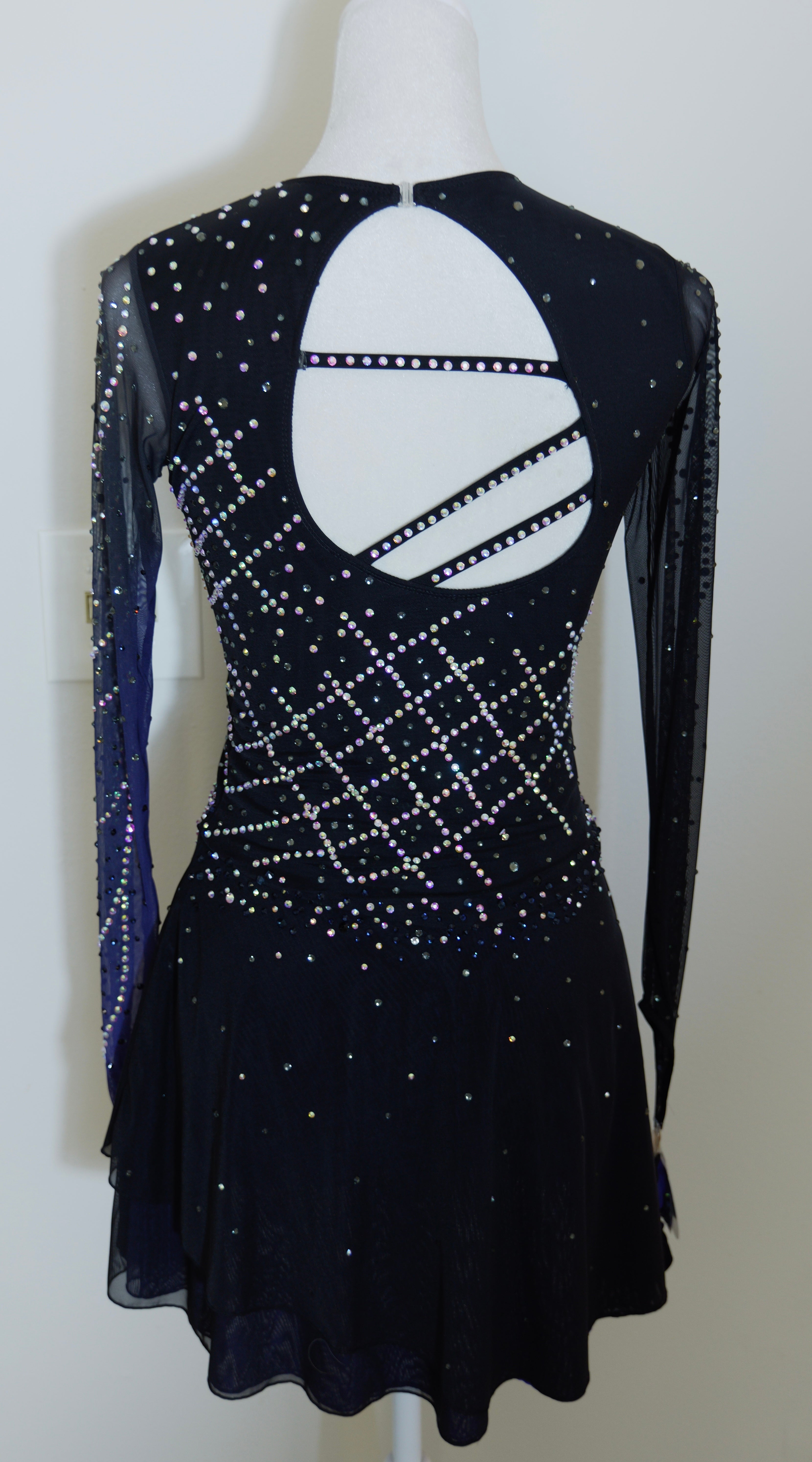 NWT Adult Small Black /Blue freestyle dress