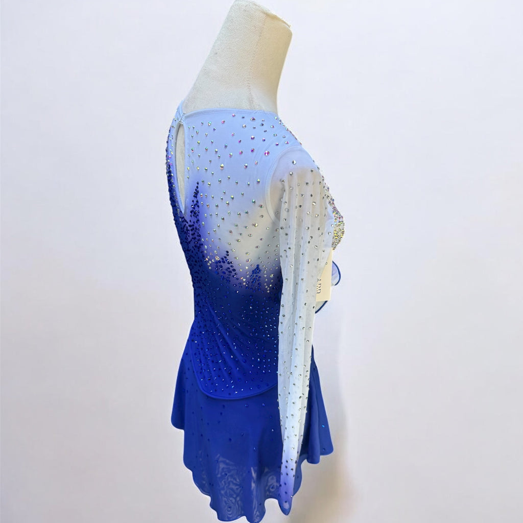 Figure Skating Dress Adult small Blue Ombré