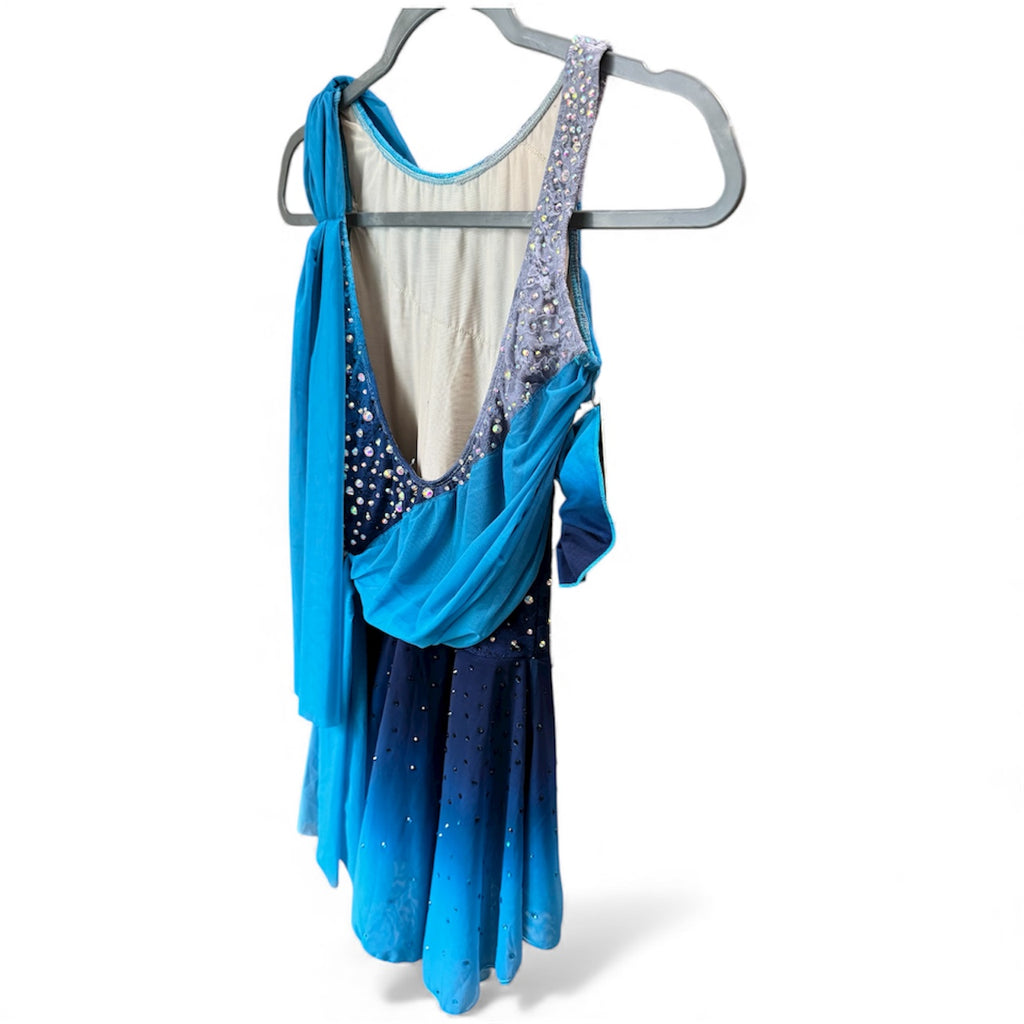 Figure Skating Dress Size 16 Blue Ombré