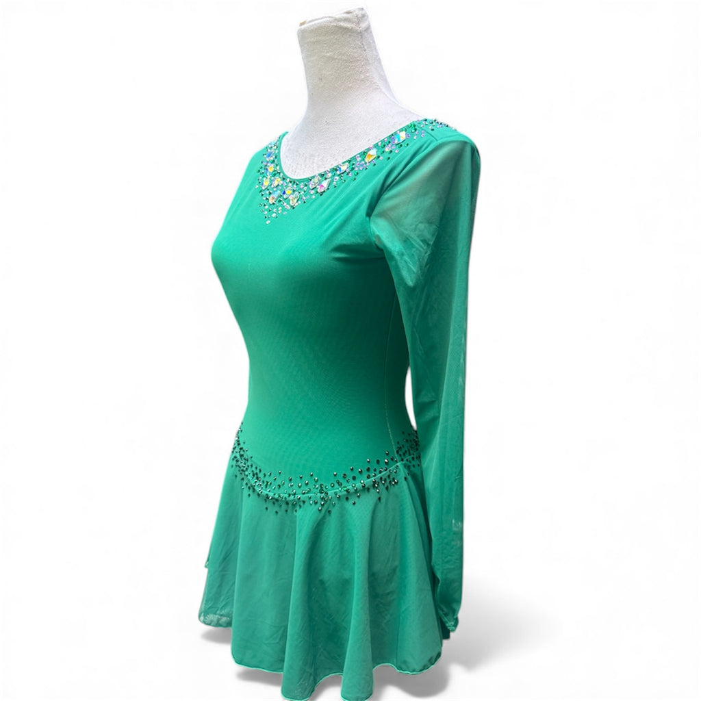 Christmas Figure Skating Dress Green Different Sizes