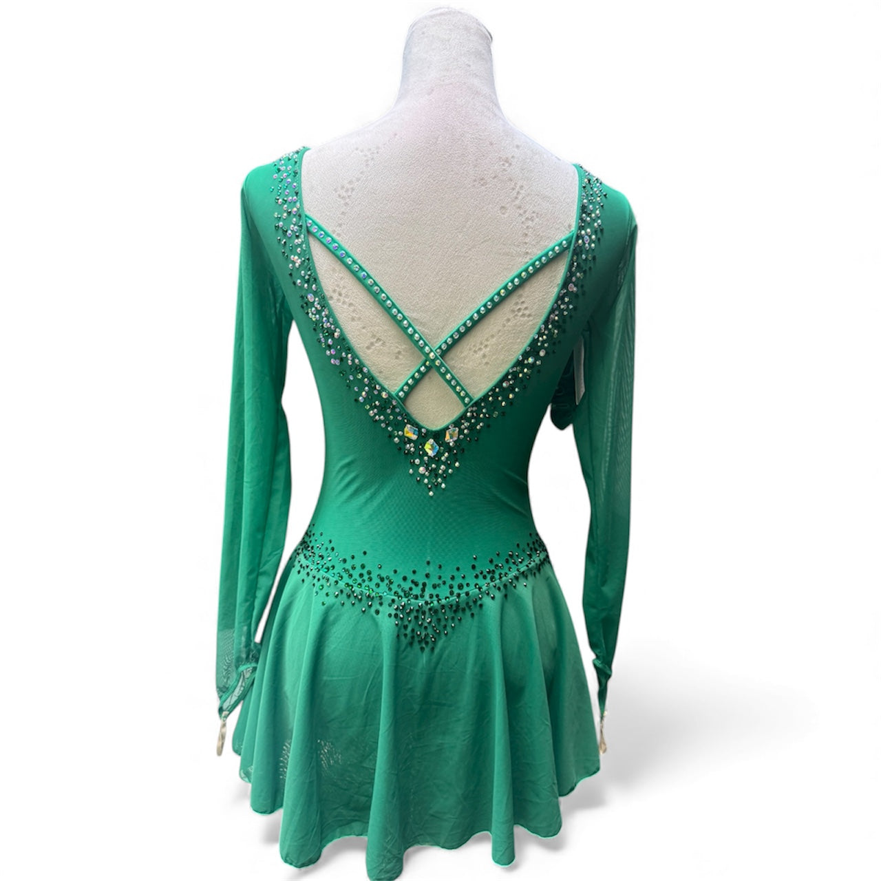 Christmas Figure Skating Dress Green Different Sizes