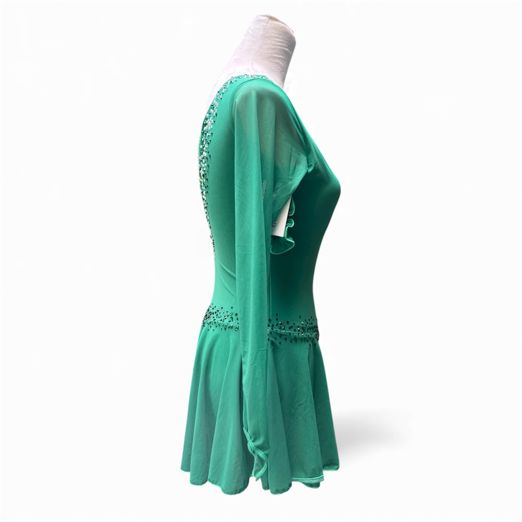 Christmas Figure Skating Dress Green Different Sizes