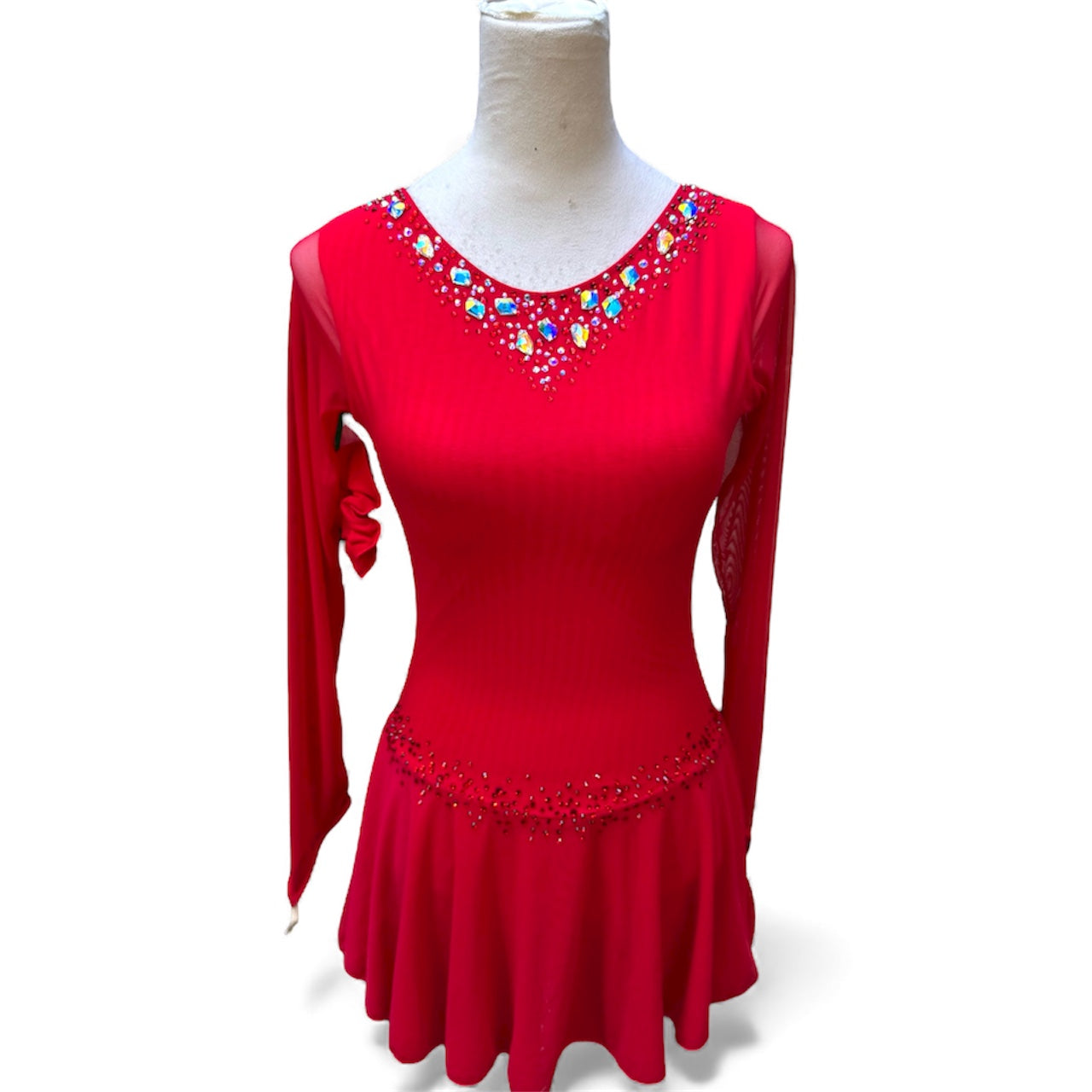 Christmas Figure Skating Dress Red Different Sizes
