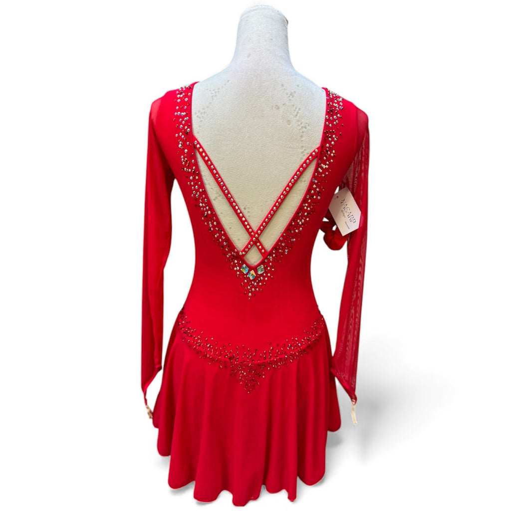 Christmas Figure Skating Dress Red Different Sizes