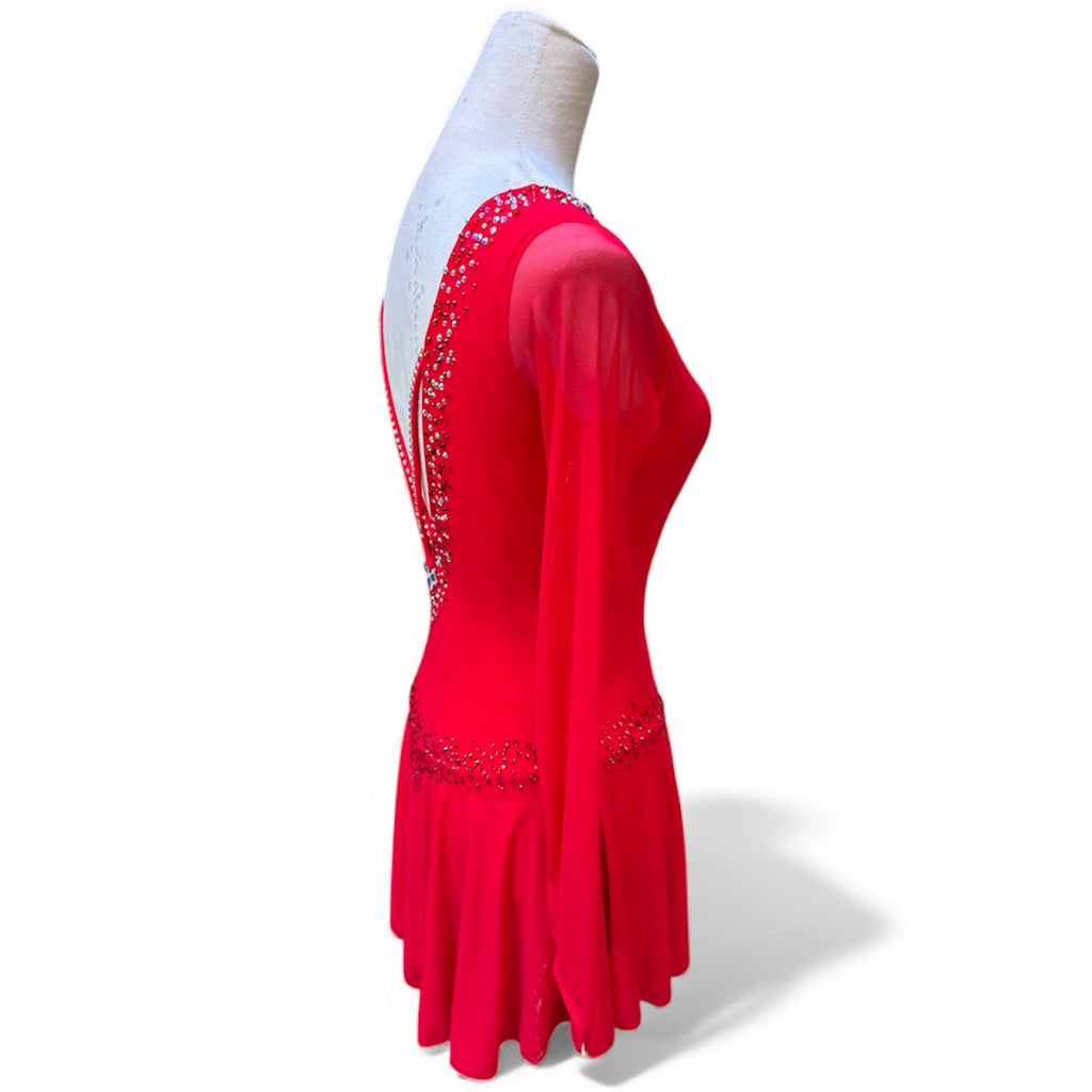 Christmas Figure Skating Dress Red Different Sizes