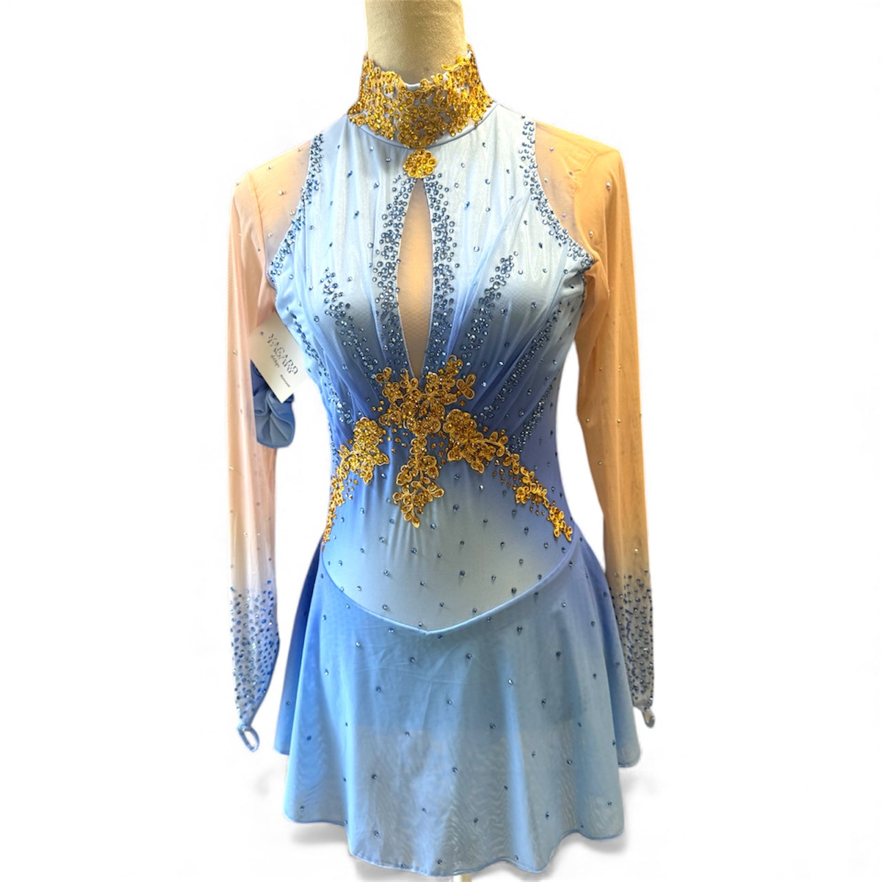 Figure Skating Dress Adult small Light Blue